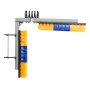 VEVOR 2 Way Livestock Scratching Brush, Dual Sided Goat Scratcher Brush with Mounting Bracket, 16.9" x 3.9" Cow Scratcher for Back Itch Relief, Massage Grooming Scratch Tool for Horse Cattle Sheep Pig