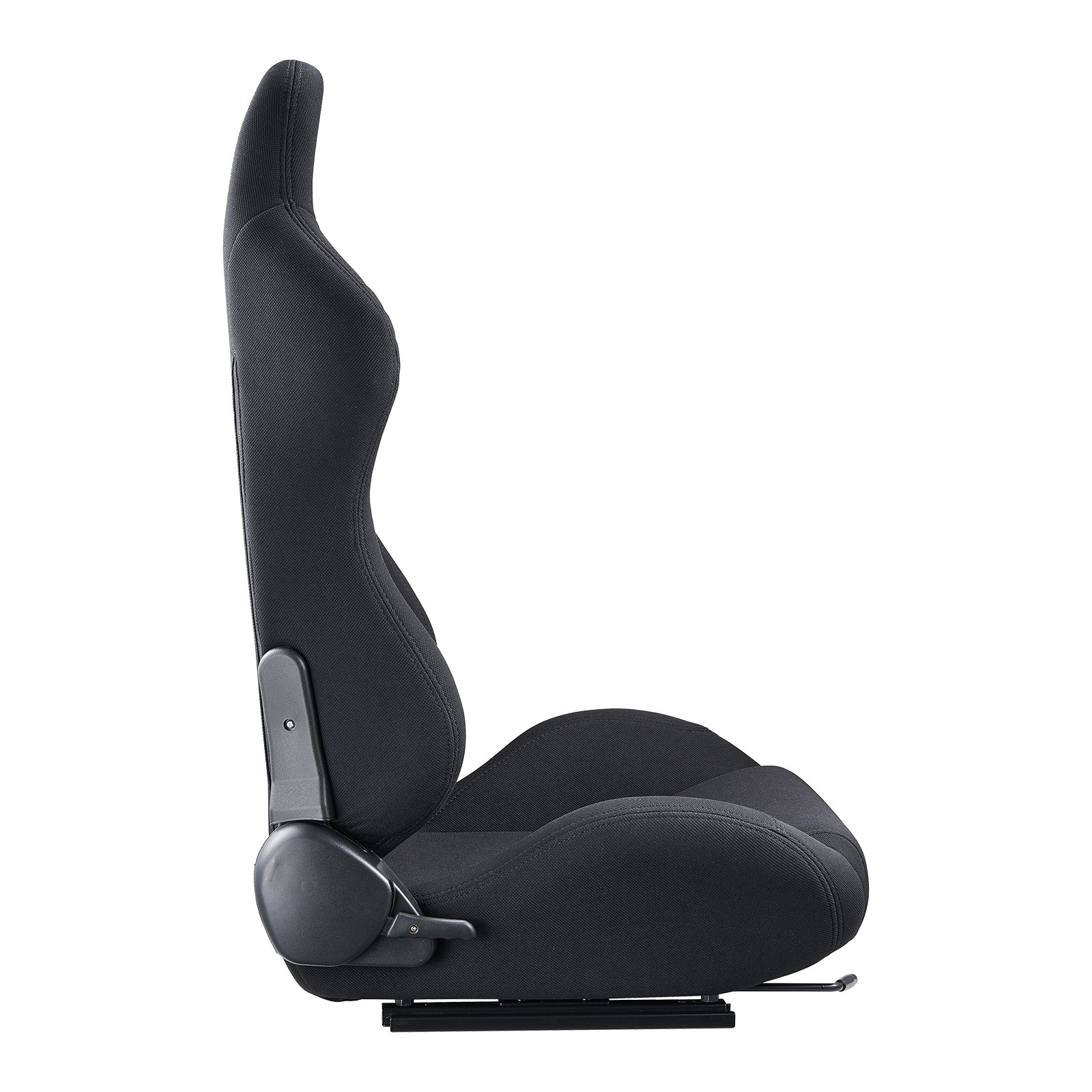 VEVOR Racing Seat Verstelbare Racing Cockpit met brede kantelhoek en zeer veerkrachtig schuim 2 stuks Racing Chair met zachte polyesterstof en Q235B-schuif, geschikt voor raceauto's en go-karts