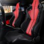 VEVOR Racing Seat Verstelbare Racing Cockpit met brede kantelhoek en zeer veerkrachtig schuim 2 stuks Racing Chair met zacht PVC-leer en Q235B-schuif, geschikt voor raceauto's en go-karts