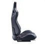 VEVOR Racing Seat Verstelbare Racing Cockpit met brede kantelhoek en zeer veerkrachtig schuim 2 stuks Racing Chair met zacht PVC-leer en Q235B-schuif, geschikt voor raceauto's en go-karts