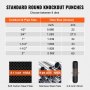 VEVOR 10t Hydraulische Perforator Cilinder Efficiënte Hydraulische Pomp Set 1/2-2