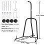 VEVOR Punching Bag Stand, Steel Heavy Duty Workout Equipment, Boxing Punching Bag Stand, Holds Up to 400 lbs, Freestanding Sandbag Rack with Weighted Base, Training Equipment for Home Gym Fitness