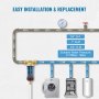 VEVOR Spin-Down Filter, 40 Micron Hele Huis Sedimentfilter voor Putwater, 3/4" GM + 1" GM, 4 T/H Hoge Stroomsnelheid, voor Waterfiltratiesystemen, Sedimentfilter voor Putwater