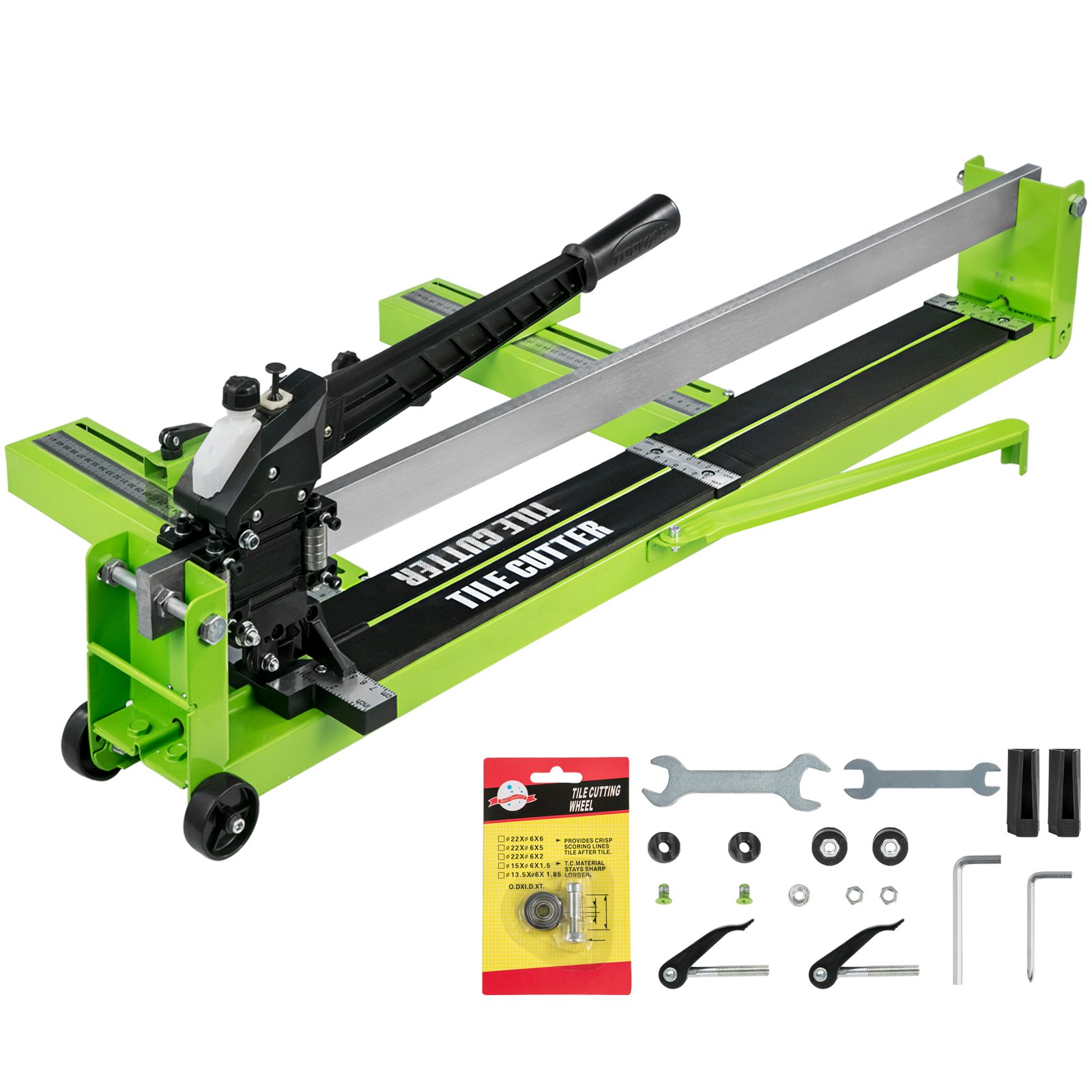 VEVOR Tile Cutter 31.5-Inch Manual Tile Cutter 1.4-Inch Tile Cutting Machine Ceramic Porcelain Tile Cutter with Laser Guide All-Steel Frame and Bonus Spare Cutter Wheels Tile Cutter Hand Tool
