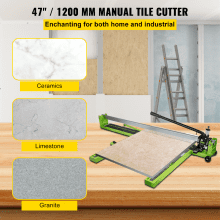 VEVOR Tile Cutter 47-Inch Manual Tile Cutter 1.4-Inch Tile Cutting Machine Ceramic Porcelain Tile Cutter with Laser Guide All-Steel Frame and Bonus Spare Cutter Wheels Tile Cutter Hand Tool