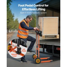 VEVOR Platformstapelaar 205kg Platformstapelaar met hoge hefhoogte 100cm