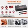 VEVOR 6 st. Pijpdraadsnijgereedschapset Pijpdraadsnijgereedschapset Draadsnijder 1/4" NPT - 1-1/4" NPT in koffer 9SICR snijkop Ideaal voor de bouw, loodgietersindustrie enz.