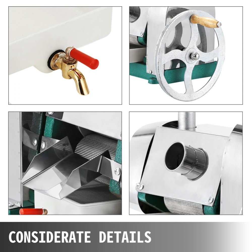 VEVOR Commerciële RVS Handmatige Suikerriet Juicer Extractor Sugarcane Press