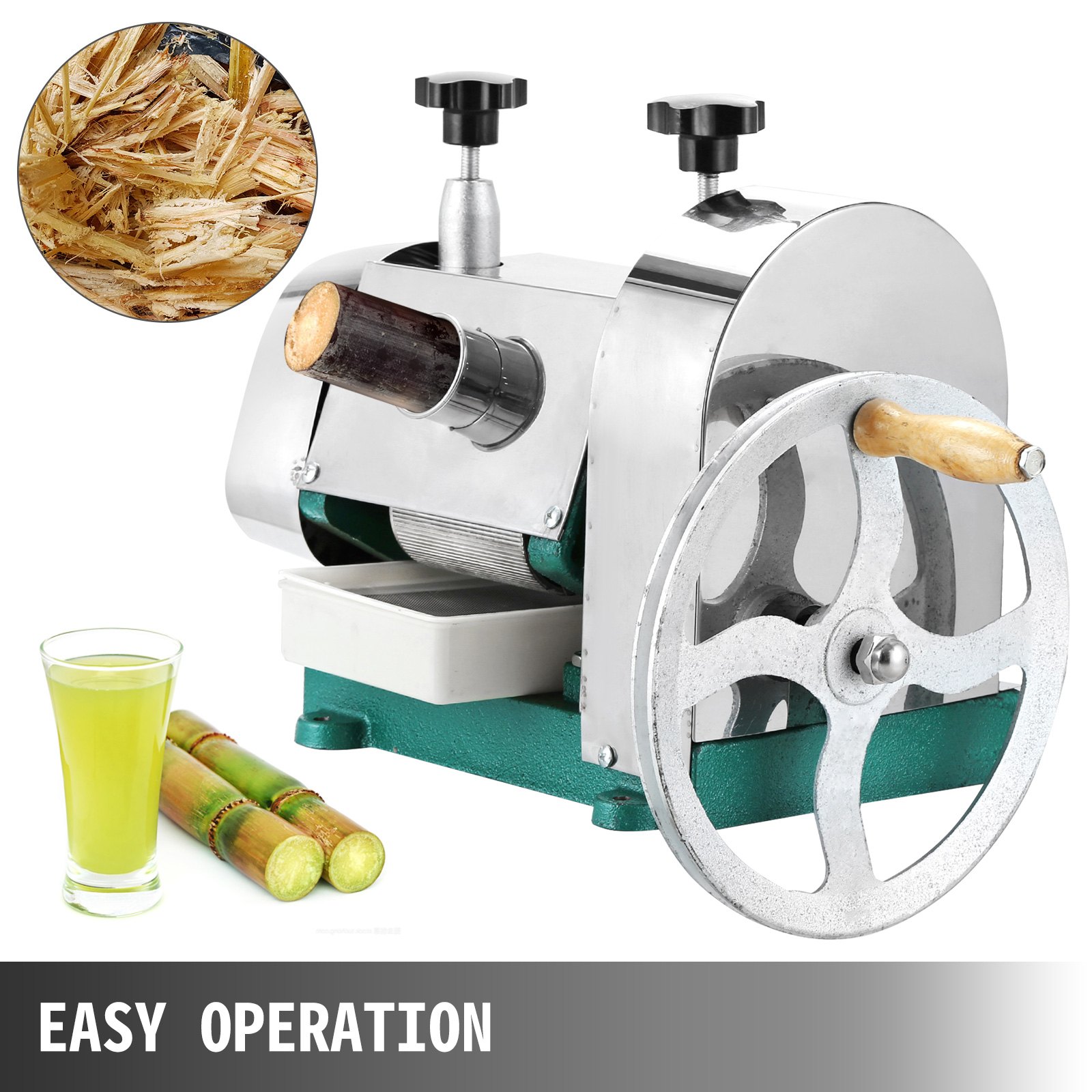 VEVOR Commerciële RVS Handmatige Suikerriet Juicer Extractor Sugarcane Press