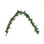 VEVOR Christmas Garland, 9-Ft Artificial Christmas Garland with Light String, Faux Greenery Decoration with Berry Clusters, Pine Needles, Pine Cones, Realistic Xmas Collection for Mantel & Fireplace