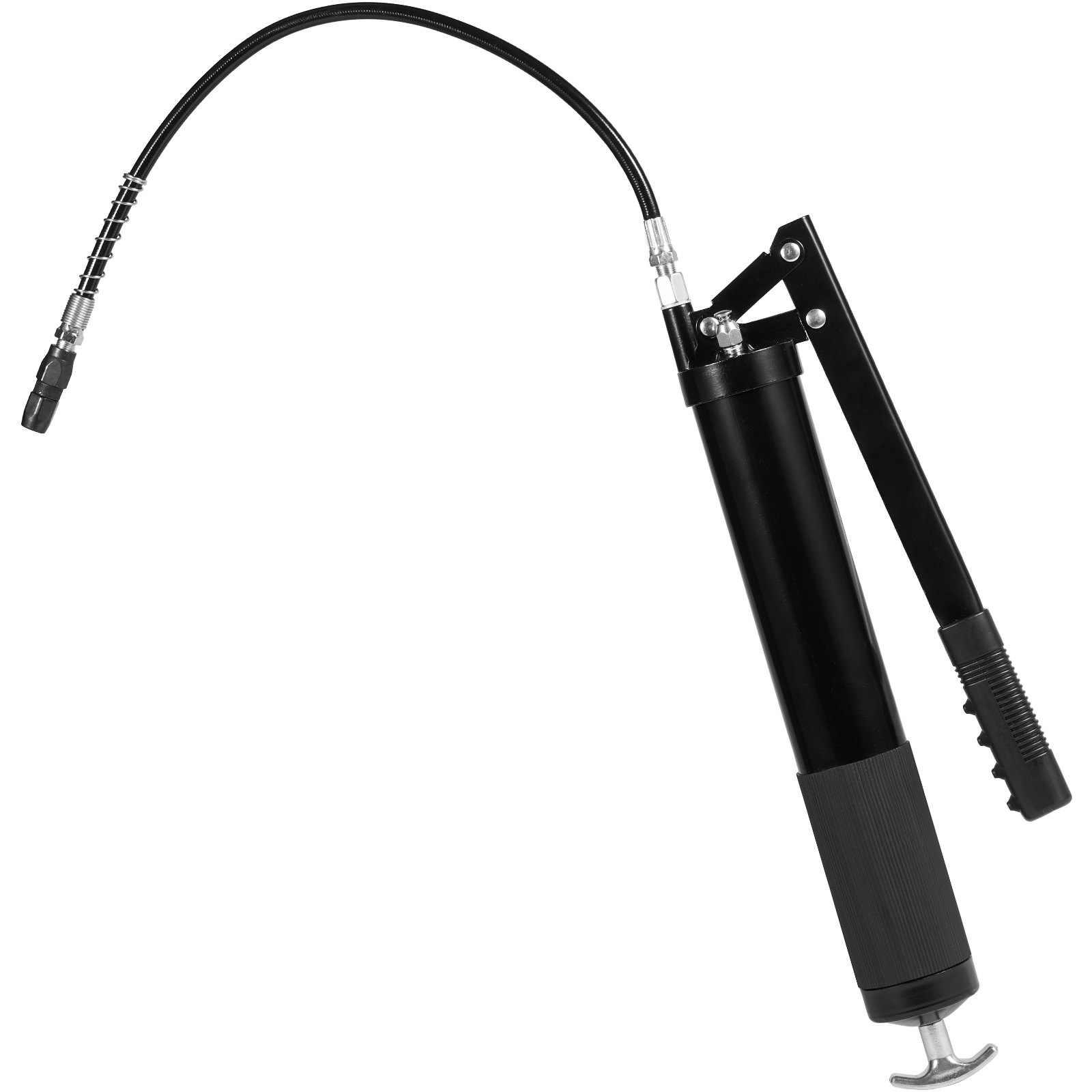 VEVOR Vetspuit 10000PSI Handhendel Vetspuit 600CC Eenhands Vetspuit Koolstofstaal en Aluminiumlegering Handmatige Vetspuit met Φ9x470mm Slang Handhendel Vetspuit Smeerpistool 428x130x56mm