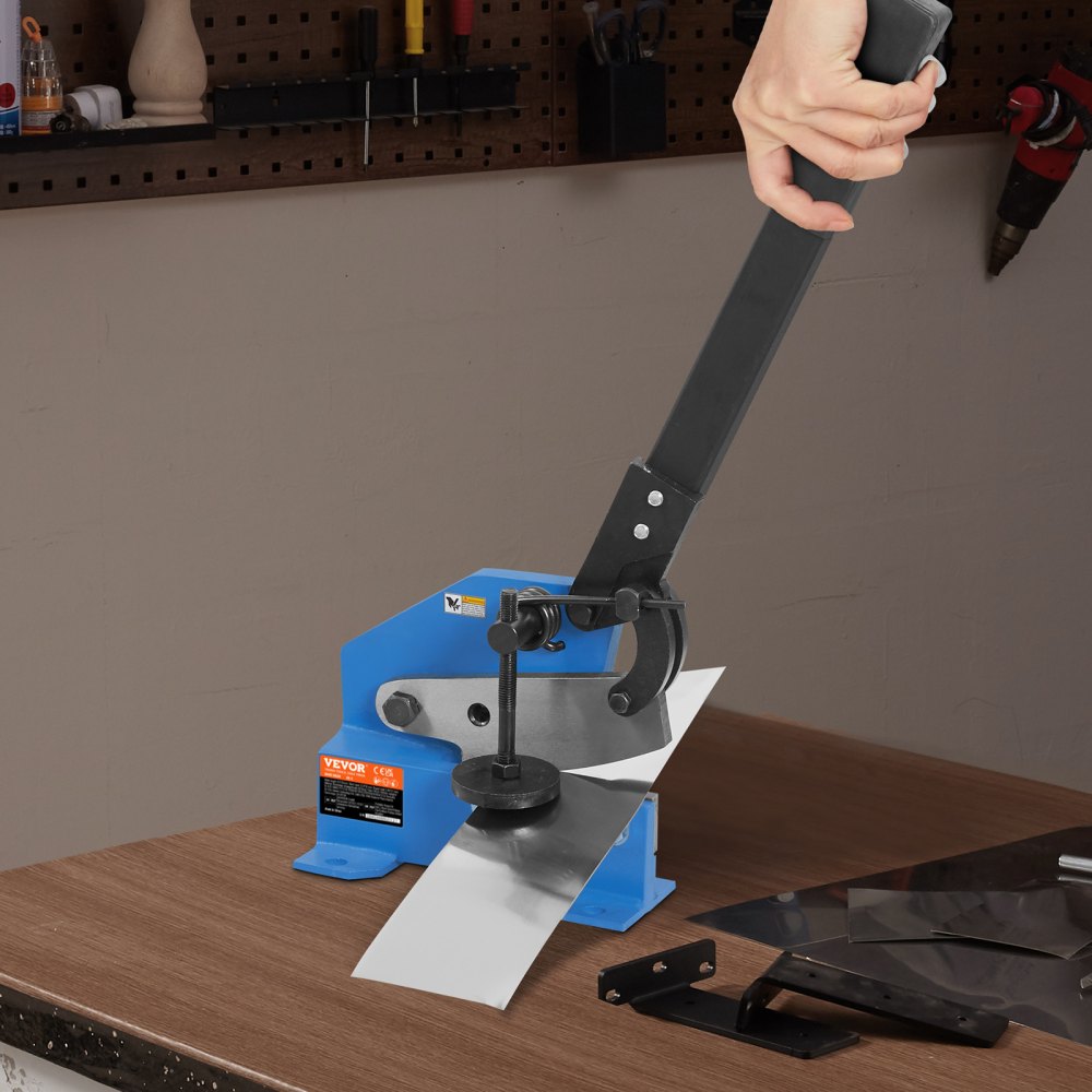 VEVOR Handmatige Hefboomschaar, 110 mm Hefboomschaar, Tafelplaatsnijder Q235, Snijgereedschap voor het bewerken van hard plaatmetaal, stalen platen, koperen staven, voor bouwvakkers en doe-het-zelvers