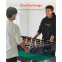 VEVOR 4-in-1 Combo Game Table Set Airhockeytafel (122 cm), Multi-combinatietafel met Airhockey & Poolbiljart & Tafelvoetbal & Pingpong & Pushers & Pucks, Arcadetafel voor Familiespelkamer