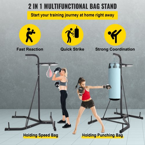 Heavy Bokszak & Speed Ball Stand Frame Fitness 2-weg Vrijstaand