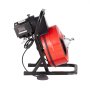VEVOR Drain Cleaner Machine 50FT x 1/2 Inch, Manual Feed Sewer Snake Auger - with 4 Cutters & Air-activated Foot Switch for 2" to 4" Pipes