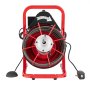 VEVOR Rioolreinigingsmachine 50 FT x 3/8 Inch, Rioolveer met Handmatige Aanvoer, 250 W Elektrische Rioolreinigingsmachine met 4 Snijmessen en Luchtgeactiveerde Voetschakelaar voor 2" tot 4" Buizen