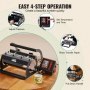 VEVOR Tumbler Heat Press Machine, 11-30oz Mug Press, Heat Up Fast and Even, Tumbler Press with Sublimation Paper, Tape and Gloves, Temp and Time Setting, for Sublimation Tumblers, Cups, Mugs, Black