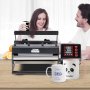 VEVOR Tumbler Heat Press, 11-30 oz Mokpers, Snelle en gelijkmatige verwarming, Tumbler Press met sublimatiepapier, tape en handschoenen, temperatuur- en tijdsinstelling, voor sublimatiemokken, kopjes, mokken, zwart