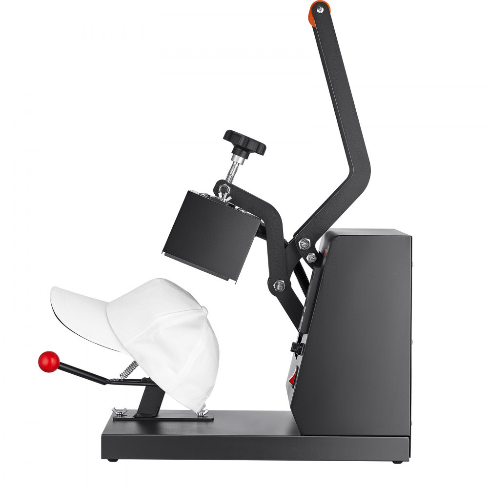 VEVOR Hat Heat Press, 4-in-1 Cap Heat Press Machine, 6x3inches Clamshell Sublimation Transfer, LCD Digital Timer Temperature Control with 4pcs Curved Heating Elements (6x3/6.7x2.7/6.7x2.7/8.1x3.5)
