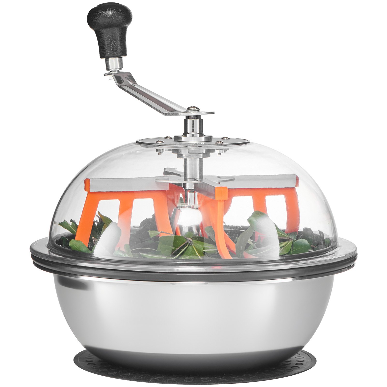 VEVOR Bud Leaf Bowl Trimmer, 13 in Manual Bud Trimmer, with Sharp Stainless Steel Blades, Visual Cutting, Wet & Dry Hydroponic Cutting Machine, Twisted Spin Cut for Plants Leaves Buds Flowers