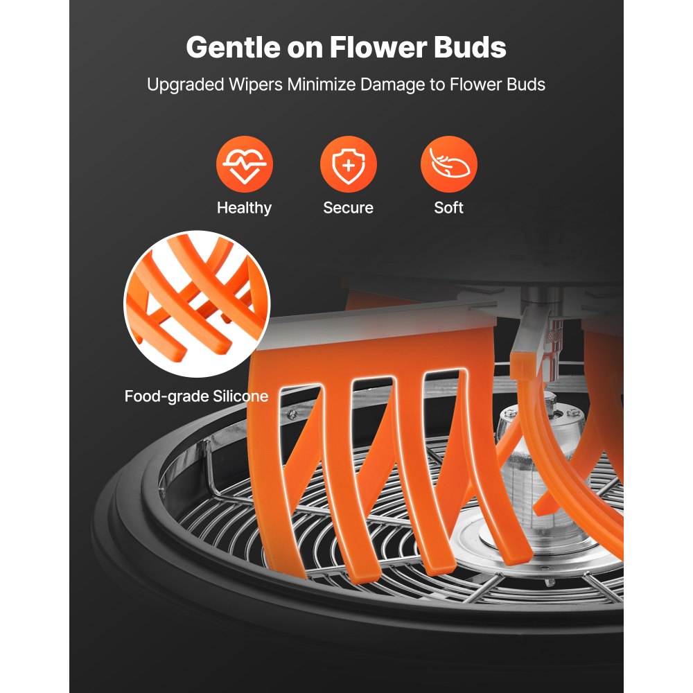 VEVOR Bud Leaf Bowl Trimmer, 16 in Manual Bud Trimmer, with Sharp Stainless Steel Blades, Visual Cutting, Wet & Dry Hydroponic Cutting Machine, Twisted Spin Cut for Plants Leaves Buds Flowers