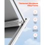 VEVOR Luifel Universele Privacy Screen RV Luifels (609,6 cm) Waterdichte Camper Luifel met Aluminiumlegering Frame, Buiten Luifel met Witte Standaard en Blauwe Verloopstoffen
