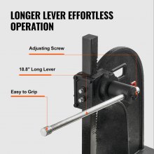VEVOR doornpers, 3 ton handhendelpers, handmatige doornpers, precisiehandpers, 310 mm maximale hoogte, handmatige desktopponspers gemaakt van gietijzer, voor ponsen, buigen, strekken, vormen