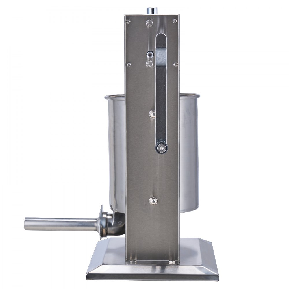 VEVOR handmatige worstvulmachine, 10L/22lb verticale worstmaker, vleesvulmachine met twee snelheden, gemaakt van roestvrij staal 304 van voedingskwaliteit, inclusief 5 vulbuizen, voor thuis, keuken, restaurant en commercieel gebruik