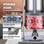 VEVOR Manual Sausage Stuffer, 10 L / 22 LBS Vertical Sausage Machine, Dual-Speed Meat Stuffer, Made of Food-Grade 304 Stainless Steel, Includes 5 Stuffing Tubes, for Home Kitchen Restaurant Commercial