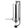 VEVOR Handmatige worstvulmachine, worstvulmachine, 3 L, roestvrij staal + aluminium, professionele zilveren worstmachine inclusief 16 / 19 / 22 mm vulbuizen, verticale worstpers met tafelklem, zelfgemaakt