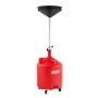VEVOR 68L Waste Oil Drain Tank, Industrial Fluid Drain Tank with Adjustable Funnel Height, Portable Oil Drainer with Wheels, Fluid Fuel Transfer Drainage for Auto Repair Shops, Garages, Red