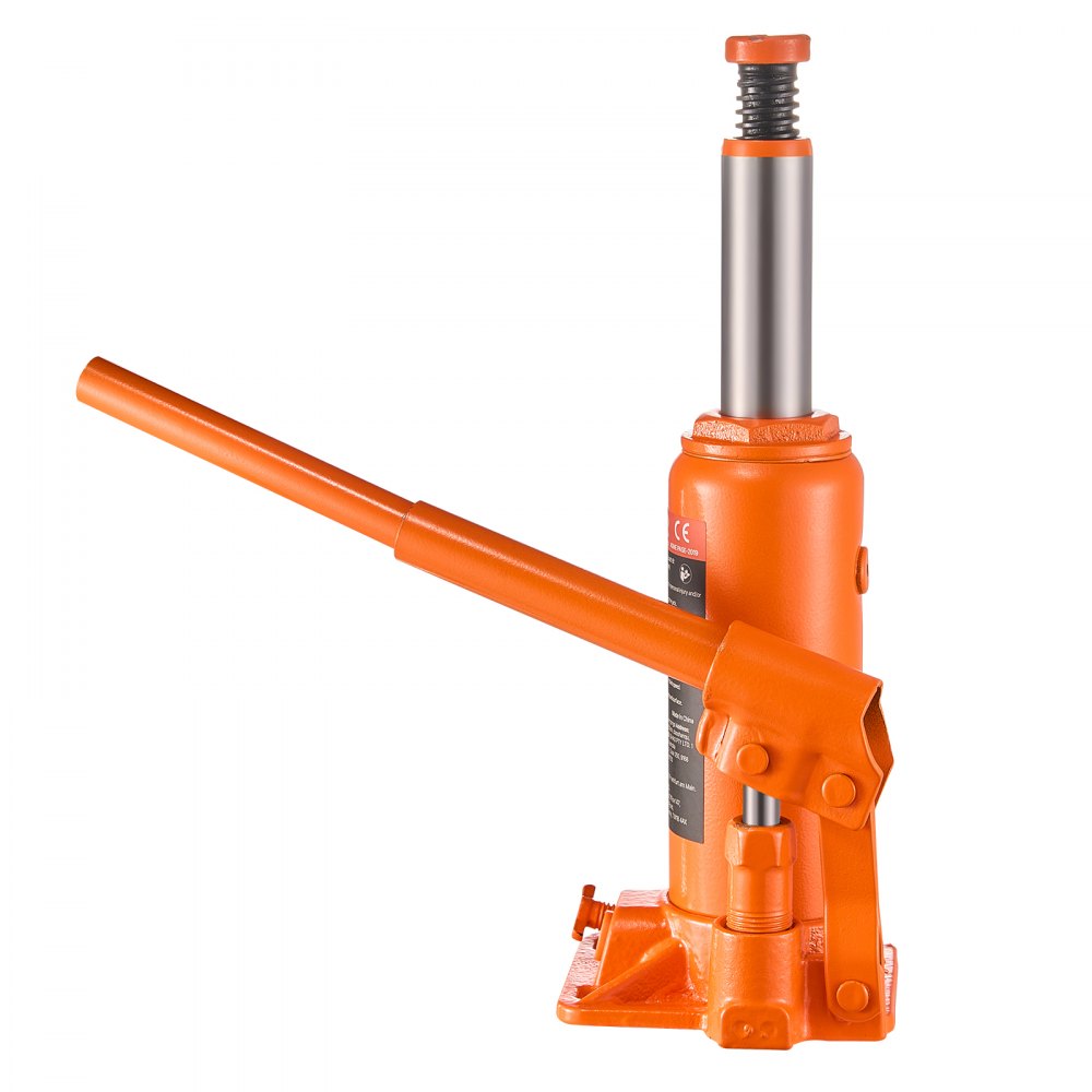 VEVOR hydraulische fleskrik met 6 t capaciteit, 195-375 mm hefbereik, fleskrik met lassysteem voor auto-pick-up SUV autoreparatie, fleskrik oranje autokrik zwaar