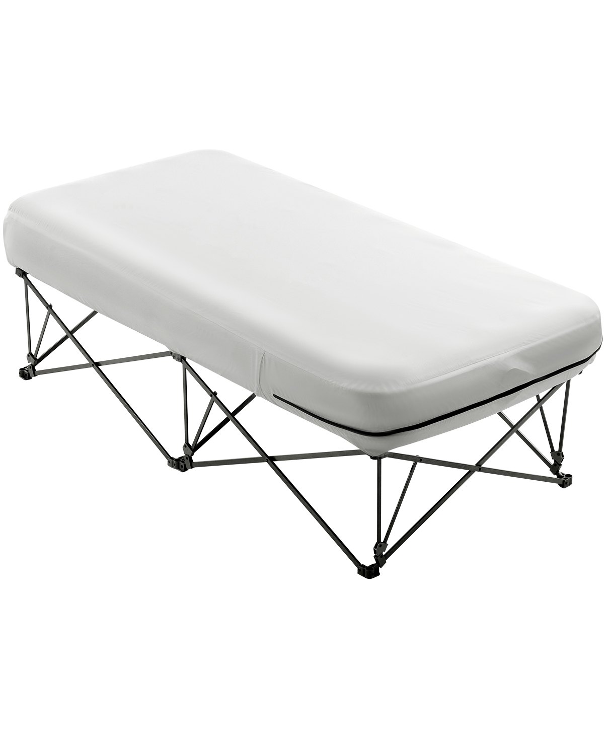 VEVOR Twin Air Matras met Frame, Opblaasbaar Matras voor 1 Persoon met Pomp en Roltas, Max. 136 kg, Snel Opblaasbaar Luchtbed voor Thuis, Gasten en Camping, 1880 x 990 x 610 mm