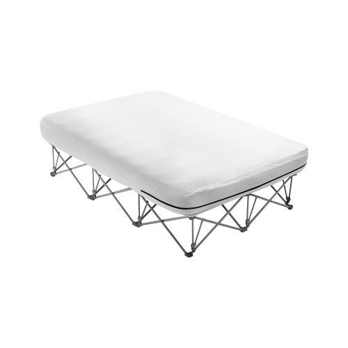 VEVOR Twin Air Matras met Frame, Opblaasbaar Matras voor 2 Personen met Pomp en Roltas, Max. 272 ​​kg, Snel Opblaasbaar Luchtbed voor Thuis, Gasten en Camping, 2000 x 1505 x 580 mm