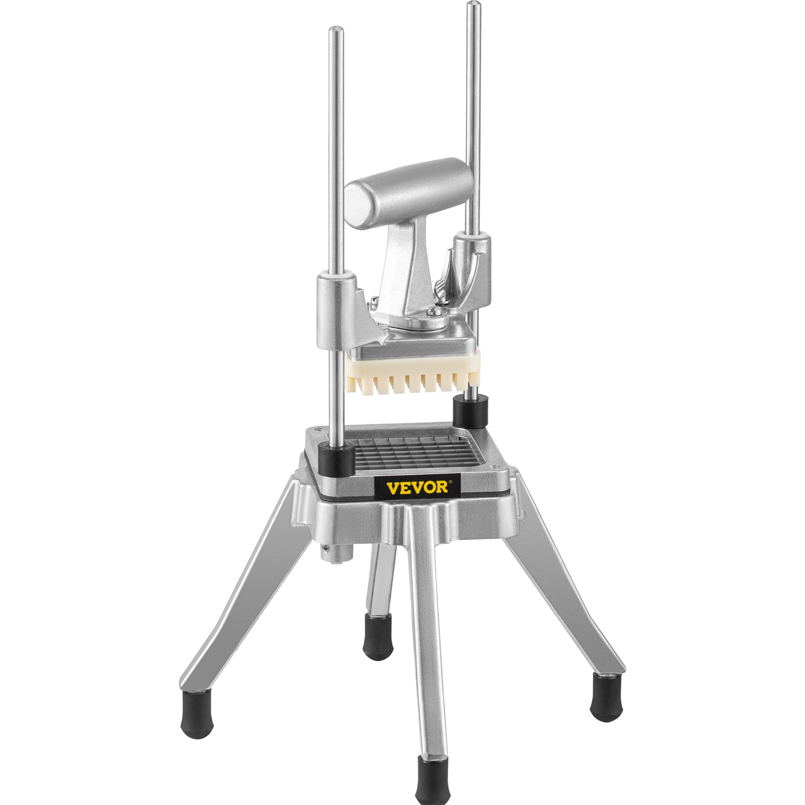 VEVOR Commerciële Frietsnijder 22 x 22 x 50 cm Handmatige Frietsnijder Zilverkleurige Aardappelsnijder van Aluminiumlegering en Roestvrij Staal zeer Geschikt voor het Maken van Frites en Salades enz