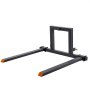 VEVOR driepunts palletvork 1270 mm, driepuntsvork 1814 kg, oranje uiteinden, tractorvorkbevestiging voor landbouw, boerderijwerk en materiaalbehandeling, stalen constructie, verstelbare breedte 734-1168 mm