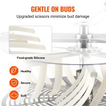 VEVOR 16" Harvester Handmatige Trimmer Knoptrimmer 2 soorten trimgaas voor het snijden van natte/droge planten Tumble Cutter Bowl Bud Leaf Trimmer