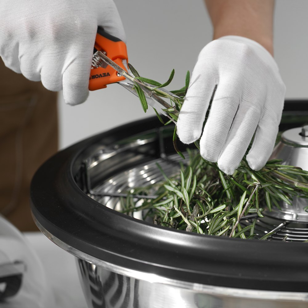 VEVOR 24" Harvester Handmatige Trimmer Bladkom Trimmer met 3 soorten roestvrijstalen messen voor het snijden van natte/droge planten Tumble Cutter Kom Harvester Groei