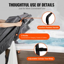 VEVOR Whirlpool Cover Lift, Spa Cover Lift Coverlifter, Hoogte 80-105cm, Breedte 135-235cm Verstelbare Whirlpool Cover Lifter, Cover Lifter voor badkuipen, whirlpools, spa