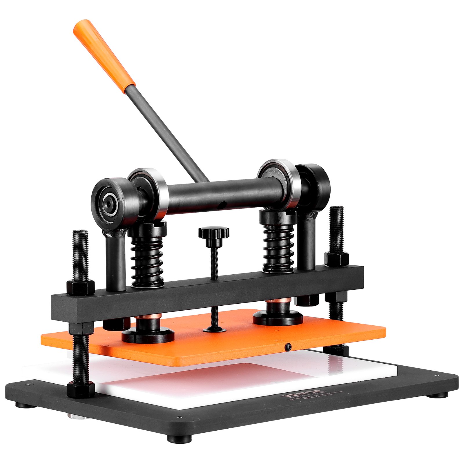 VEVOR Leather Cutting Machine, 14.2 x 10.2 in Embossing Plate Manual Die Cutter, 0.47 in Pressure Stroke Leather Embossing Machine, Dual Guide Shafts Die Cut Machine for Various of Materials