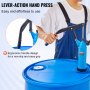 VEVOR Drum Pump, 9.5 oz. Per Stroke, Lever Action Drum Pump, Fits 5-55 Gallon Drums with 3-Piece Suction Tube and Hose, for Transferring Water, Alcohol and Corrosive Liquids