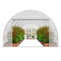 VEVOR Walk-In Tunnelkas, 6,8 x 2,8 x 2,0 m, Polytunnelkas, Plantenkas met gegalvaniseerd stalen frame, witte PE-afdekking, oprolbare ritssluiting en 12 ramen voor buitengebruik
