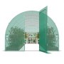 VEVOR Walk-in Tunnel Greenhouse, 19.4x9.7x7.4 ft Hoop House Greenhouse Tunnel, Plant Hot House with Galvanized Steel Frame, Green PE Cover, Swing Door and 12 Roll-up Windows for Outdoor