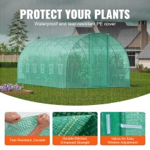 VEVOR kas tunnelkas koudframe tomatenhuis 590x295x225cm groen