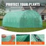 VEVOR Walk-in Tunnel Greenhouse 19.36x9.68x6.5ft Galvanized Frame PE Cover Green