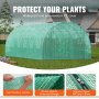 VEVOR Walk-in Tunnel Greenhouse, 19.4x9.7x6.5 ft Hoop House Greenhouse Tunnel, Plant Hot House with Galvanized Steel Frame, Green PE Cover, Roll-up Zipper Door and 12 Windows for Outdoor