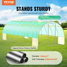 VEVOR kas tunnelkas koudframe tomatenhuis 835x290x225cm groen