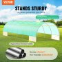 VEVOR Walk-in Tunnel Greenhouse, 29.2x9.7x6.5 ft Hoop House Greenhouse Tunnel, Plant Hot House with Galvanized Steel Frame, Green PE Cover, Roll-up Zipper Door and 12 Windows for Outdoor