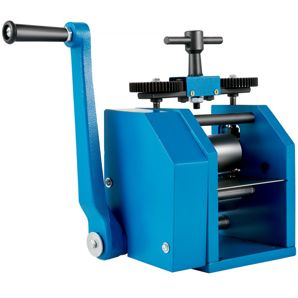 VEVOR Handmatige Walsmachine 26,5x13,5x29 cm Sieraden Walsmachine 17,3 kg Walserij Machine van Gietijzer en 40 Chroomstaal met ABS-handvat en Montagegat voor Juwelierszaken Sieraden Persen Tabletten