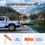 VEVOR Hydraulic Pickup Truck Crane, 1000 lbs Capacity, 360° Swivel, Hitch Mounted Crane with Three Boom Capacities of 500 lbs, 750 lbs & 1000 lbs, for Lifting Goods in Construction, Forestry, Factory